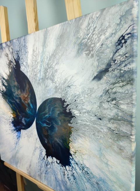 Obraz abstrakcyjny na płótnie Motyw kosmosu