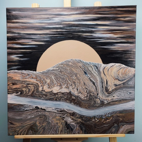 Obraz akrylowy na płótnie Krajobraz pustynny Brąz beż