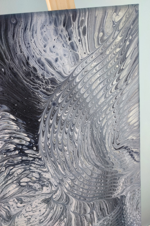 Obraz wykonany metodą pouringu