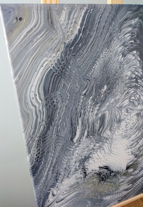 Obraz akrylowy wykonany metodą pouringu