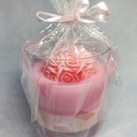 Świeca ozdobna w szkle