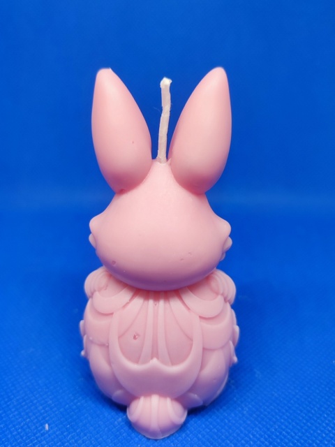 Świeca sojowa Królik wielkanocny (kolor jasny róż)