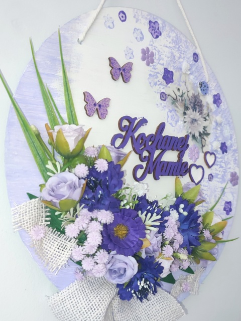 Zawieszka "Kochanej Mamie" fioletowa