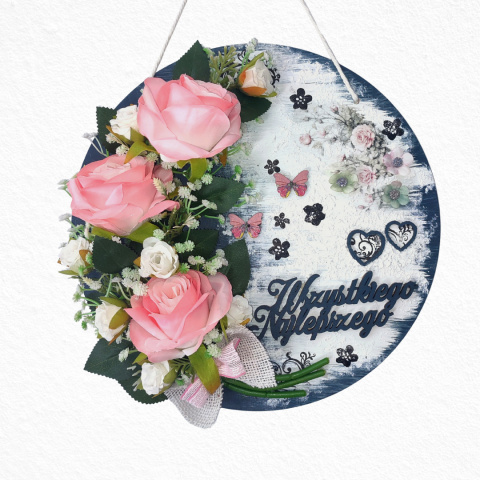 Zawieszka Wszystkiego najlepszego 30cm prezent dekoracja handmade