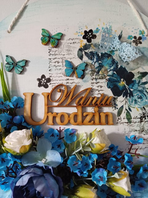 Zawieszka handmade "W dniu urodzin"