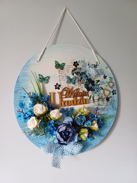 Zawieszka handmade "W dniu urodzin"