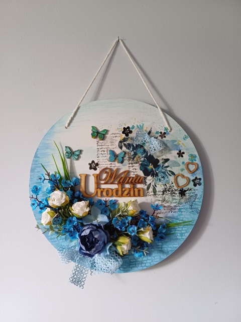 Ręcznie wykonana zawieszka drewniana Prezent urodzinowy